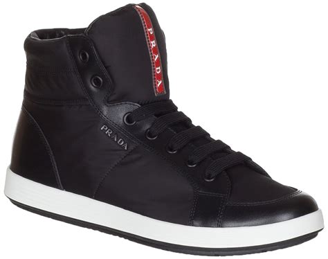 prada sneakers with studs|high top black Prada sneakers.